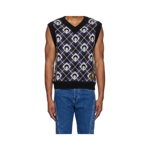 V-Neck Argyle Vest