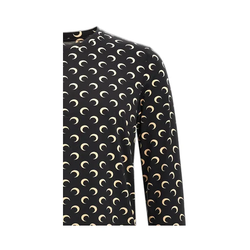 Moon Printed Long-Sleeved T-Shirt