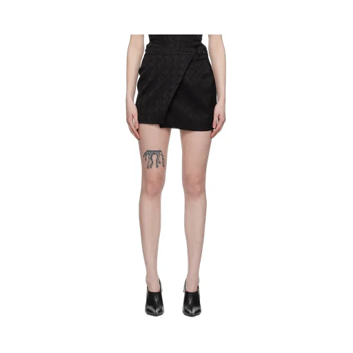 Diamond-Patterned Mini Skirt