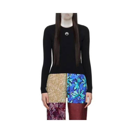 Long-Sleeved Ribbed Sweater