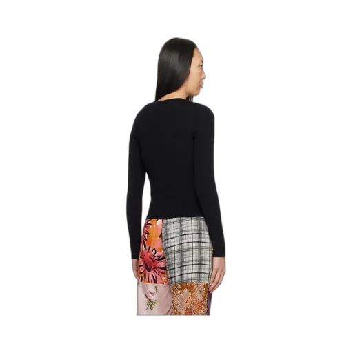 Long-Sleeved Ribbed Sweater