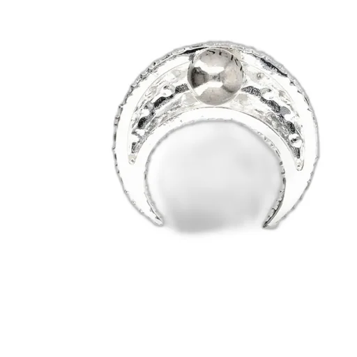 Moon Embellished Moon Stud