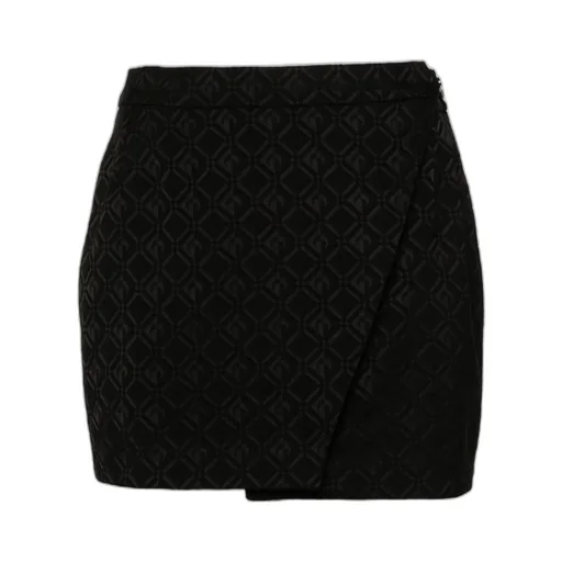 Moon Jacquard Wrap Mini Skirt