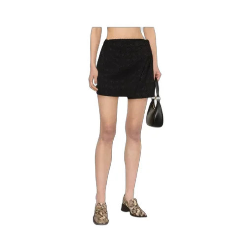 Moon Jacquard Wrap Mini Skirt