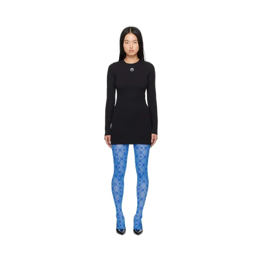 Logo Detailed Long Sleeved Mini Dress