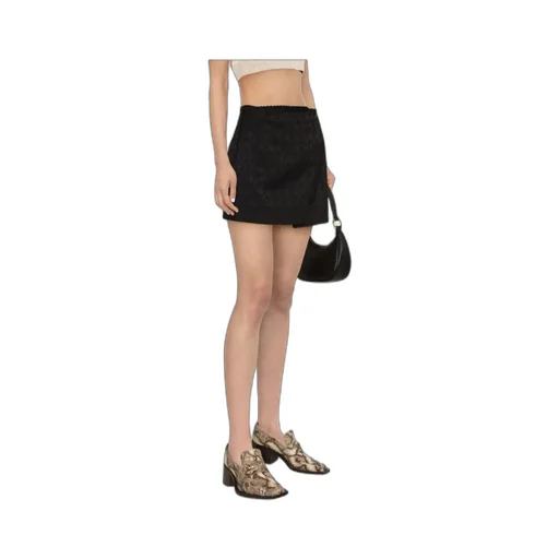 Moon Jacquard Wrap Mini Skirt