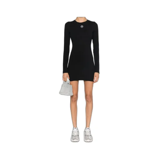 Logo Detailed Long Sleeved Mini Dress