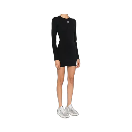 Logo Detailed Long Sleeved Mini Dress