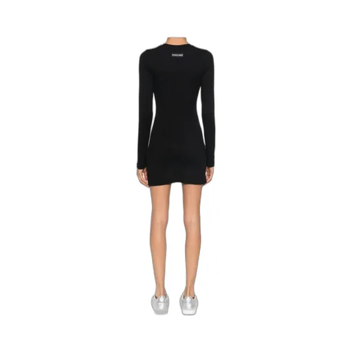 Logo Detailed Long Sleeved Mini Dress