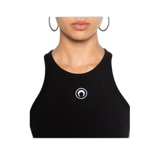 Crescent Moon Embroidered Sleeveless Tank Top