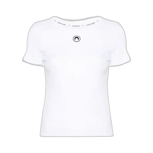 Logo Embroidered Fine Rib T-Shirt