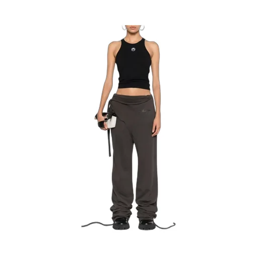 Crescent Moon Embroidered Sleeveless Tank Top