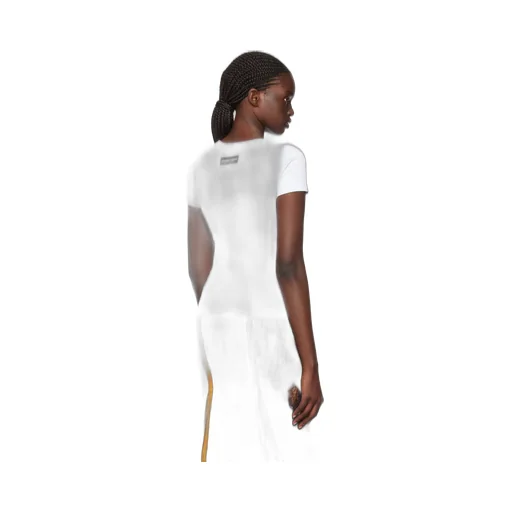 Logo Embroidered Fine Rib T-Shirt