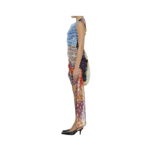 Patchwork Pattern Mini Dress