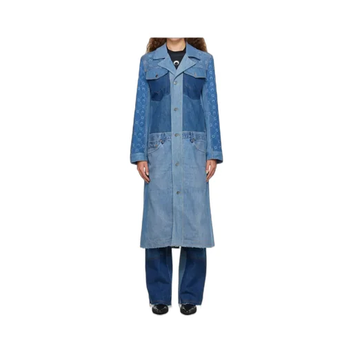 Moonogram Long Denim Jacket