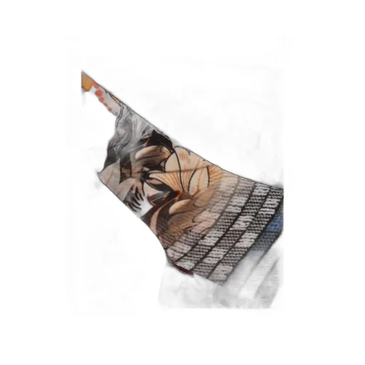 Graphic-Print High-Waisted Trousers