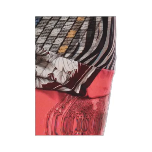Graphic-Print High-Waisted Trousers