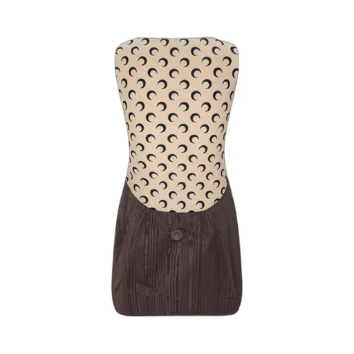 Geometric Neck Mini Sleeveless Dress