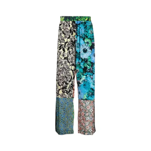 Patchwork Patterned Drawstring Trousers