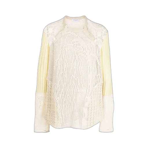 Crochet Crewneck Knit Jumper