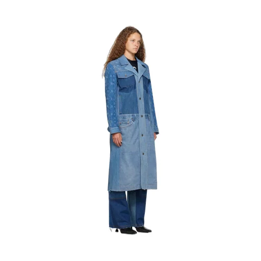 Moonogram Long Denim Jacket