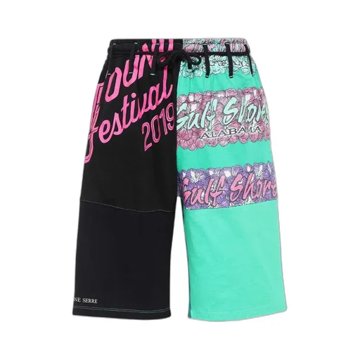 Colour-Block Drawstring Shorts