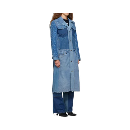 Moonogram Long Denim Jacket