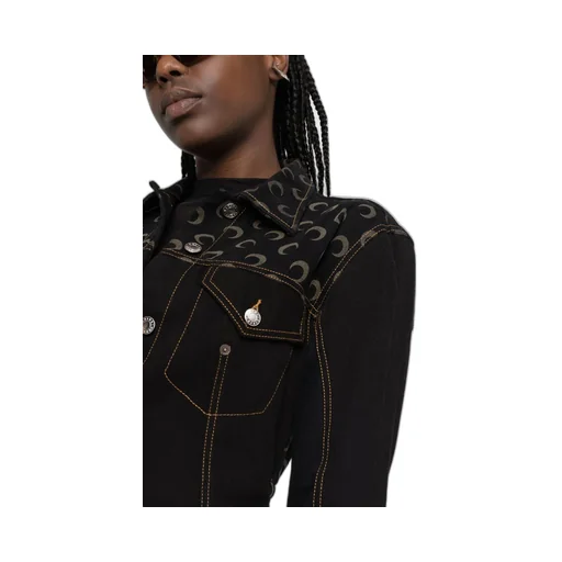 Moon Motif Denim Jacket