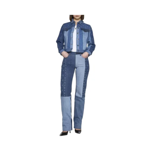 Monogram Straight-Leg Patchwork Jeans
