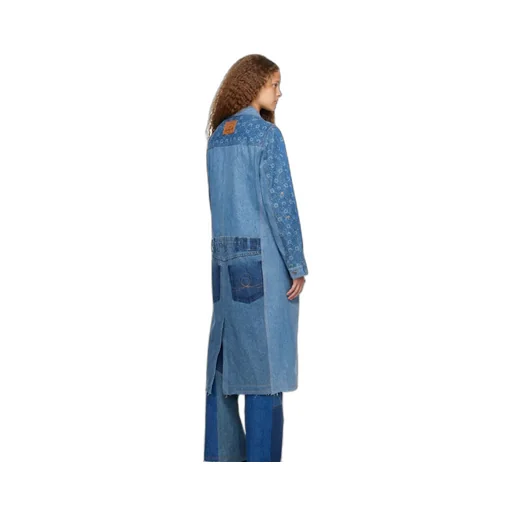 Moonogram Long Denim Jacket