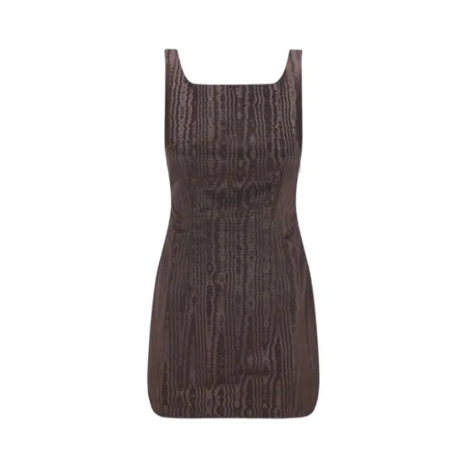 Geometric Neck Mini Sleeveless Dress