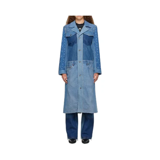 Moonogram Long Denim Jacket