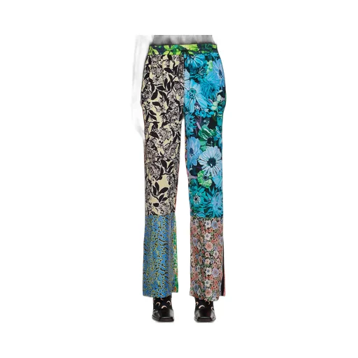 Patchwork Patterned Drawstring Trousers