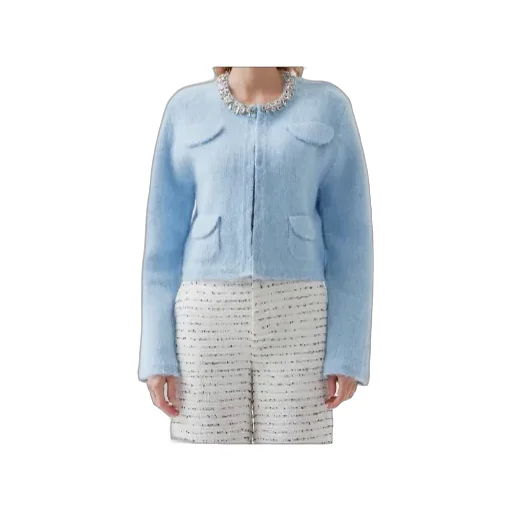 Long-Sleeved Crew Neck Jacket