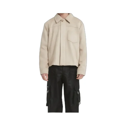 Long-Sleeved Leather Jacket