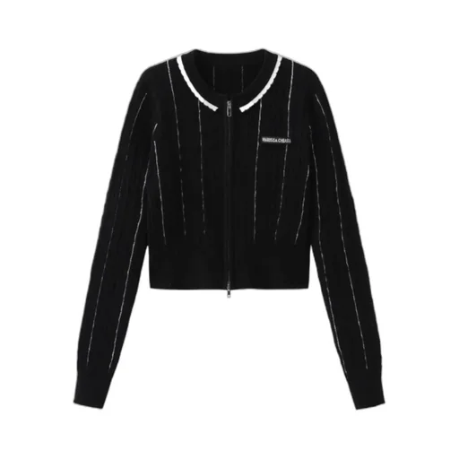 Long-Sleeved Knitted Cardigan