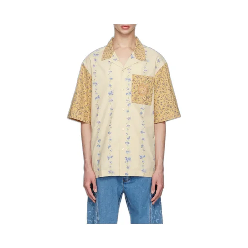 Floral Printed Buttoned Bowling Shirt
