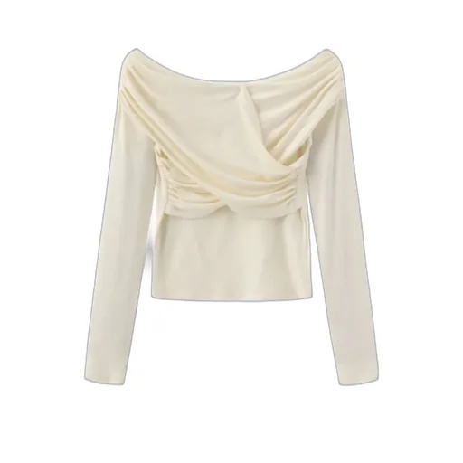 Stacked Collar Long-Sleeved Bottoming Shirt