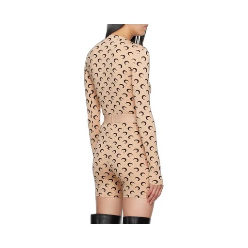 Crescent Print Long-Sleeve Top