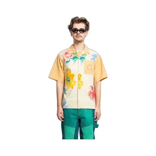 Floral Printed Buttoned Bowling Shirt