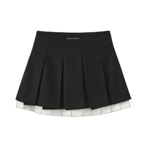 Logo Pleated Skirt