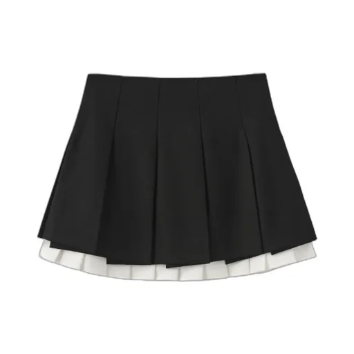 Logo Pleated Skirt