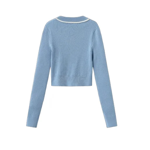 Long-Sleeved Knitted Cardigan