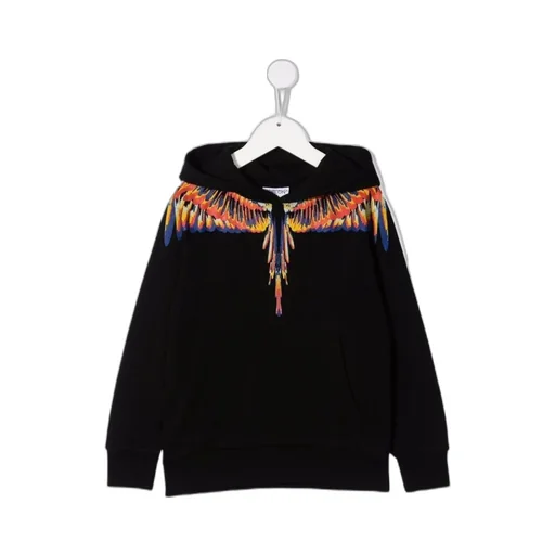 Wings-Print Zip-Fastening Hoodie