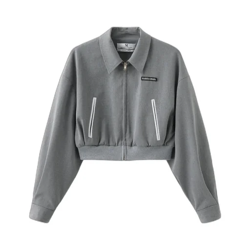 Long-Sleeved Lapel Casual Jacket