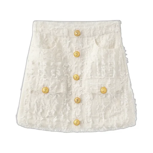 Button Detail Skirt