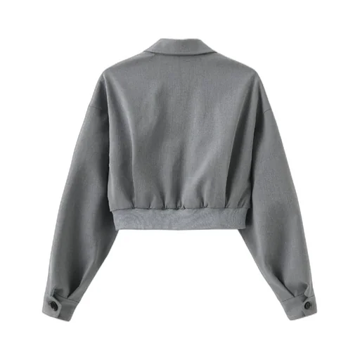 Long-Sleeved Lapel Casual Jacket