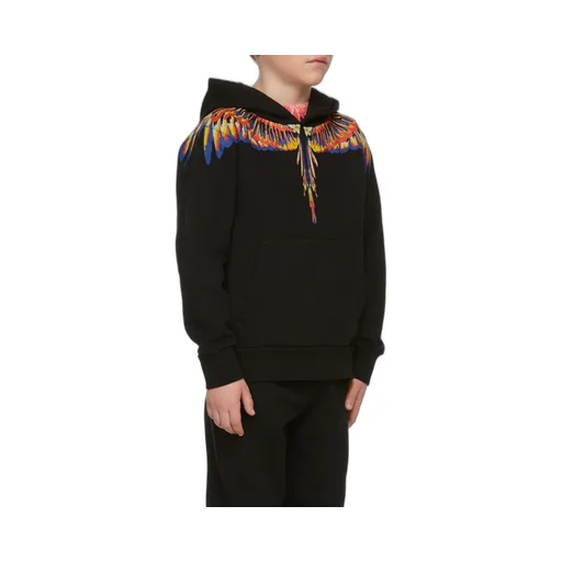 Wings-Print Zip-Fastening Hoodie
