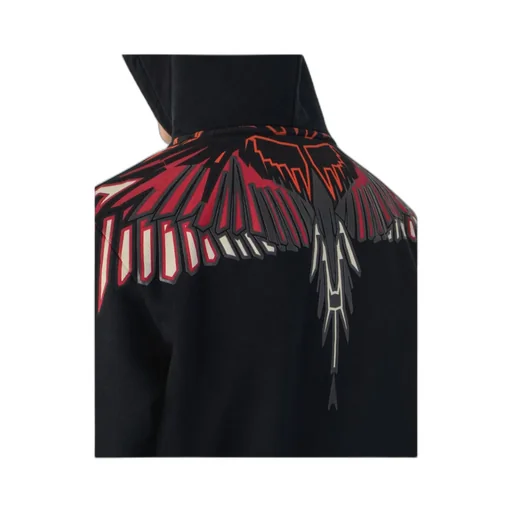 Geometric Wing Print Hoodie