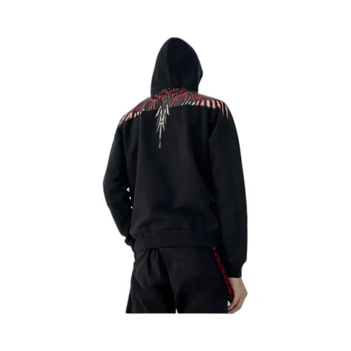 Geometric Wing Print Hoodie